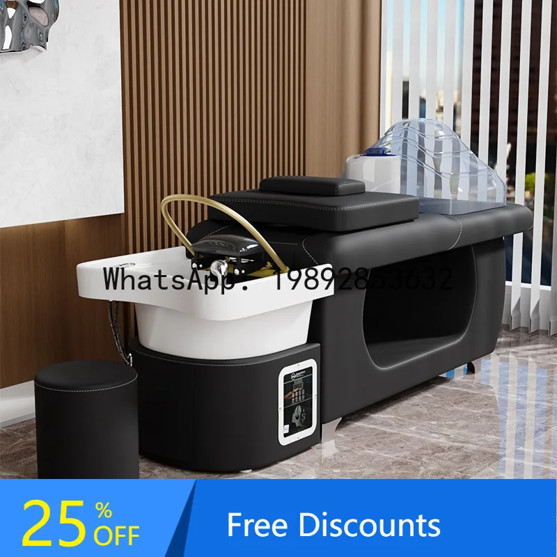 

CZ Thai Head Spa Shampoo Bed for Hair Salons, Fully Reclining Ceramic Bed for Hair Salons and Beauty Salons, Hair Washing Bed