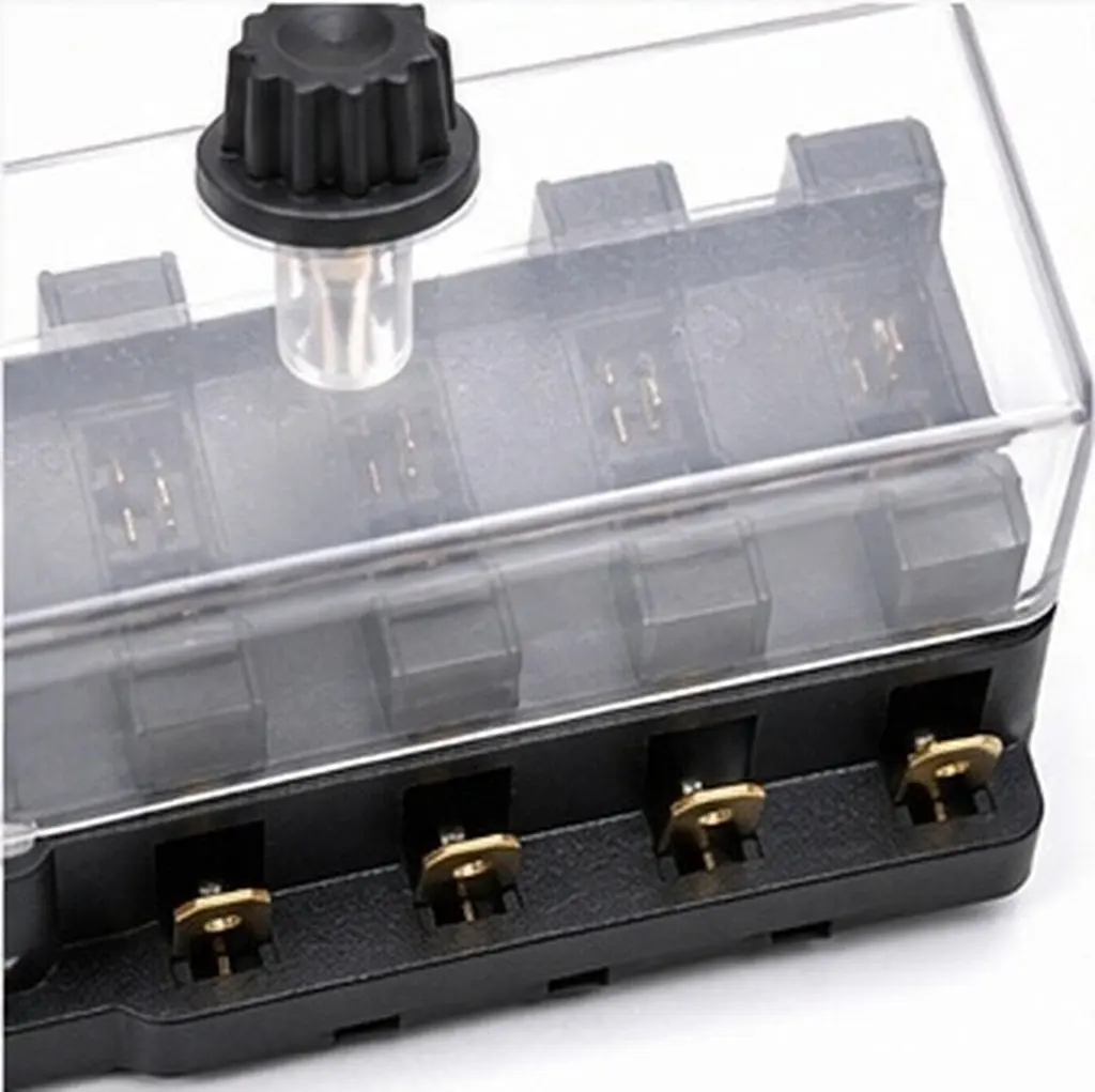 1Pcs 4-Way Atc Fuse Box Heavy-Duty Circuit Protection Fuse Holder for Car Boat Yacht Rv Camping Marine Electrical Systems
