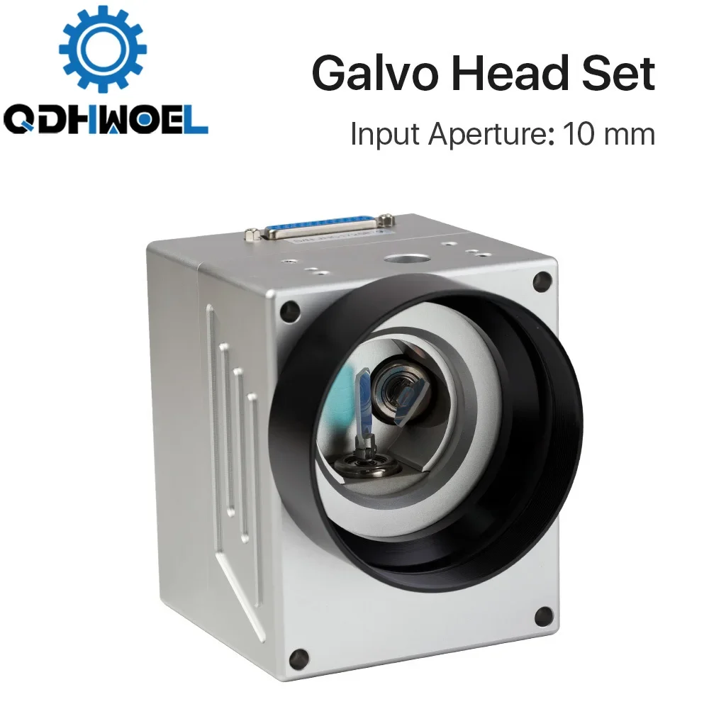 QDHWOEL 1064nm الألياف الليزر المسح الضوئي Galvo رئيس المدخلات فتحة 10mm الجلفانومتر الماسح الضوئي مع مجموعة إمدادات الطاقة #1