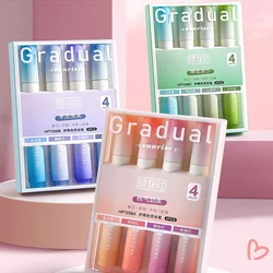 4Pcs Highlighters Colored Pens Drawing Paint Graffiti School School Office Art Supplies Kawaii Stationery
