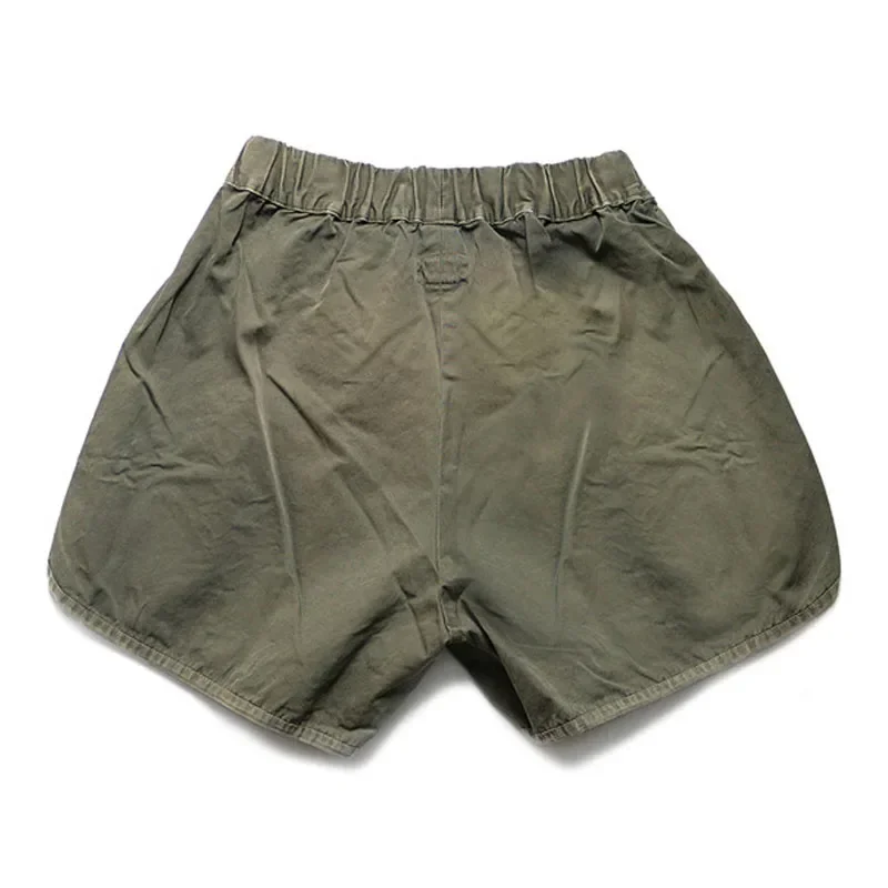 Fashion Brand 21SS KAPITAL Hirata and Hiroshi Letters Distressed Elastic Waist Heavy Washed Casual Shorts Boxers