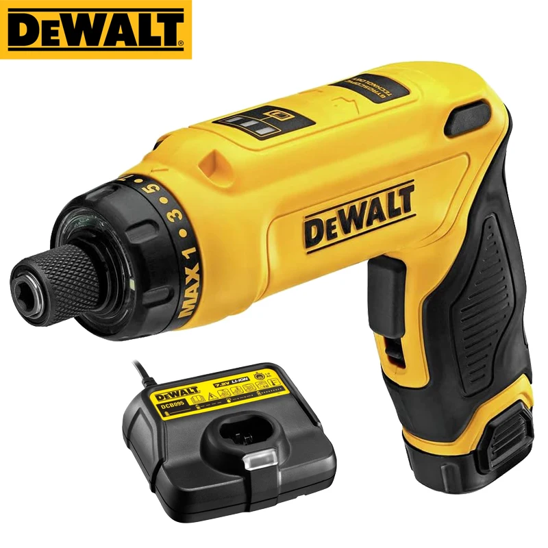 Imagem -02 - Dewalt-chave de Fenda Elétrica Dobrável Dcf680 Dcb080 Bateria de Lítio Giroscópico Doméstico Compacto Mini Conjuntos de Broca de Mão 7.2v