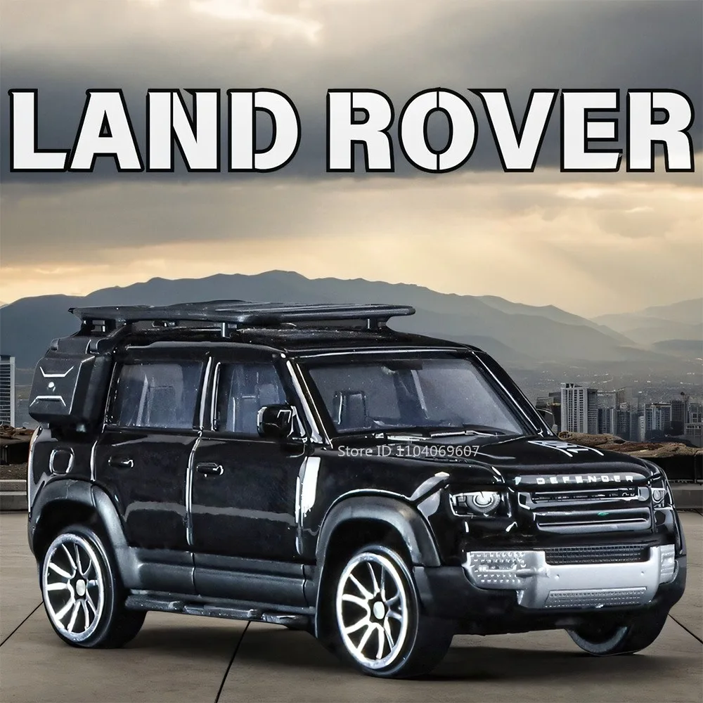 1:64 Land Rover Defender Car Toy Models Alloy Diecast Miniature Off-road Vehicles Shock Absorption Slide Forward for Kids Gifts