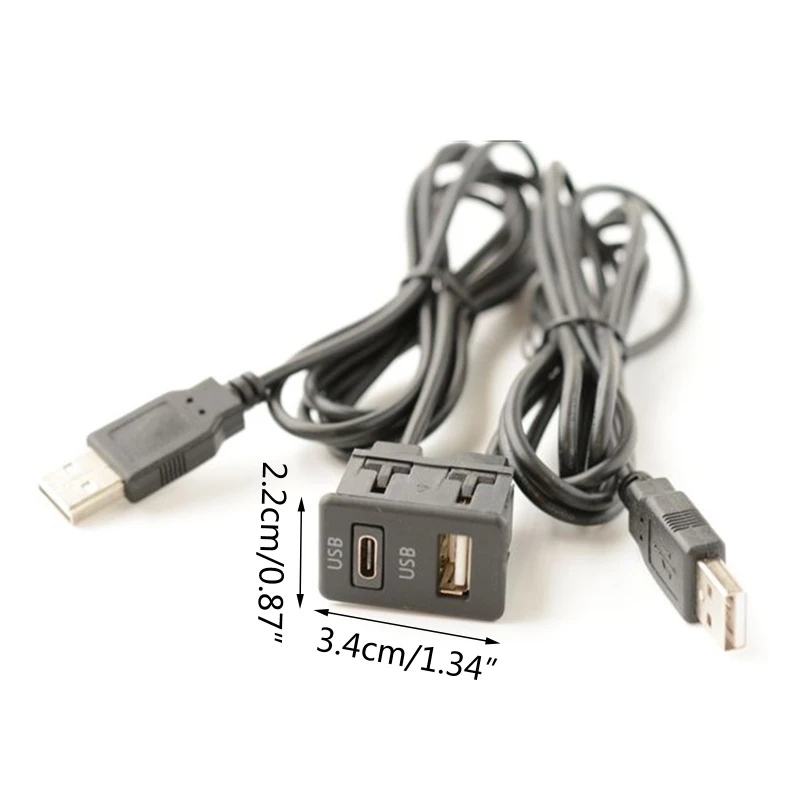 Auto Boot DIY Flush Mount USB Typ-C Auto-Dashboard Verlängerung Kabel Automotive Power Kabel