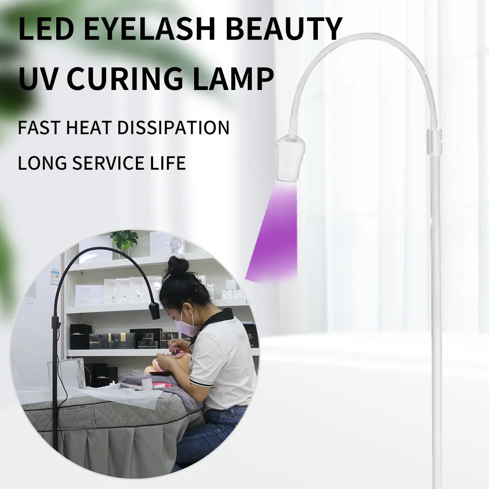 Portable 10W 395nm UV LED Lamp, High Efficiency Fast Dry Light for Lash Beauty Salon Tools