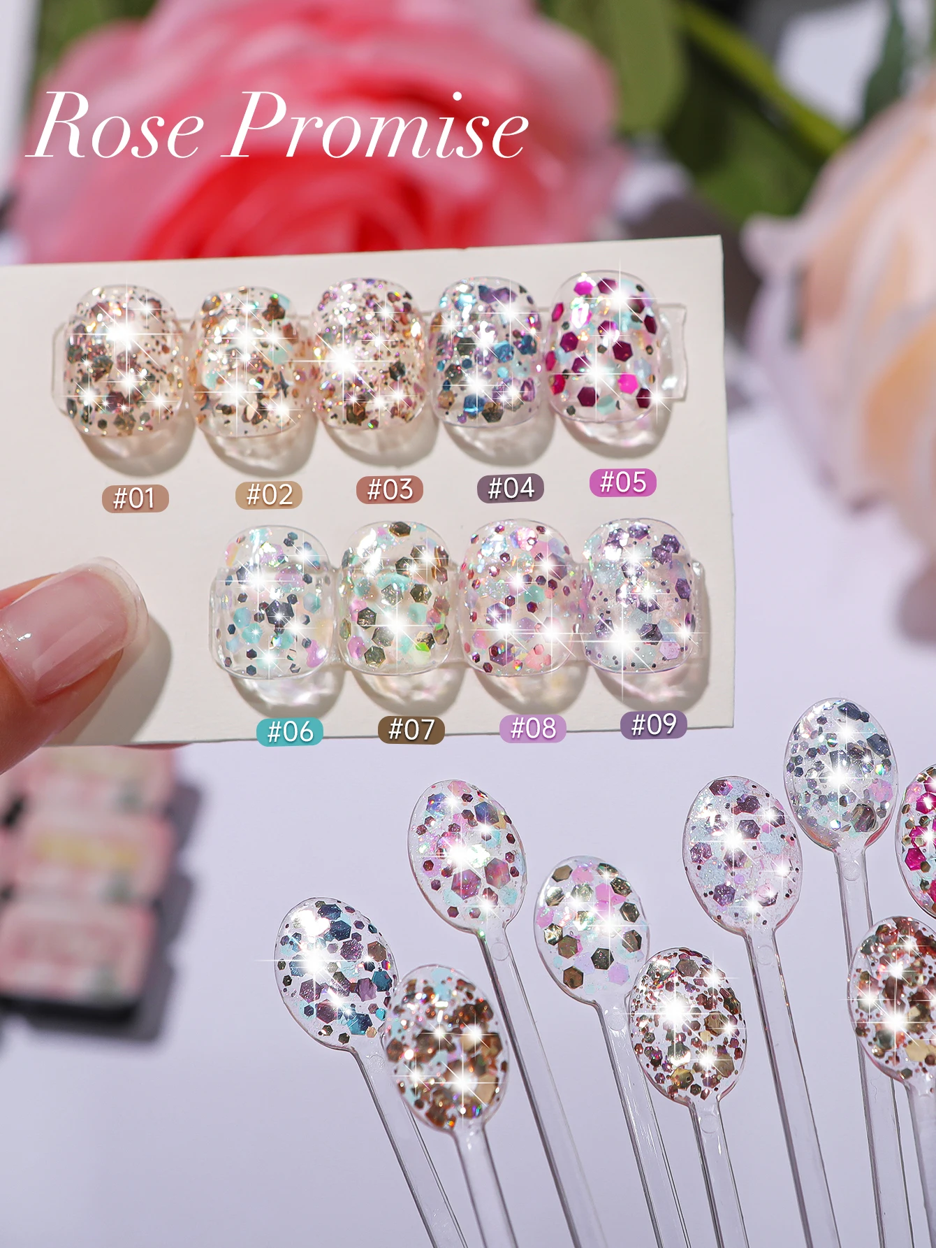 9色グリッターソリッド接着剤ジェルネイルポリッシュグラデーションセミパーマネントソークオフUV LEDネイルアートジェルニス