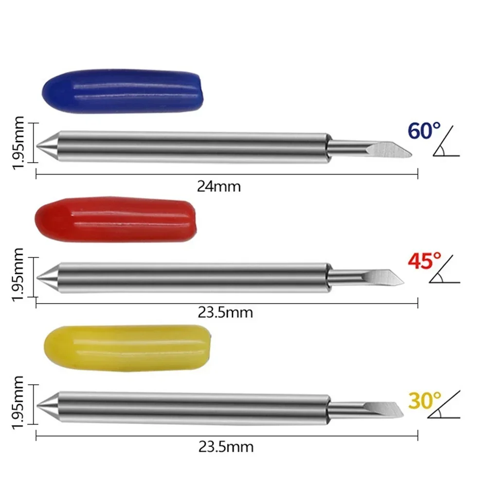 30pcs 30/45/60 Degrees Replacement Blades For RolandPlotter Blade Cutter Knife Blades For Power Tools Cutting Plotter