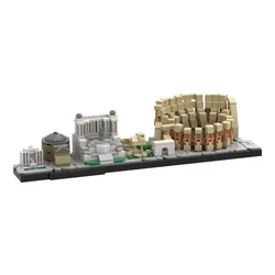 MOC Italy Rome Skyline Model Building Block City Street View Pantheon Ancient Roman Forum Colosseum Architecture Brick Toy Gift