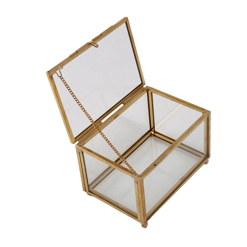 10X Geometric Glass Style Jewelry Box Table Container For Displaying Jewelry Keepsakes Home Decoration Plants Container