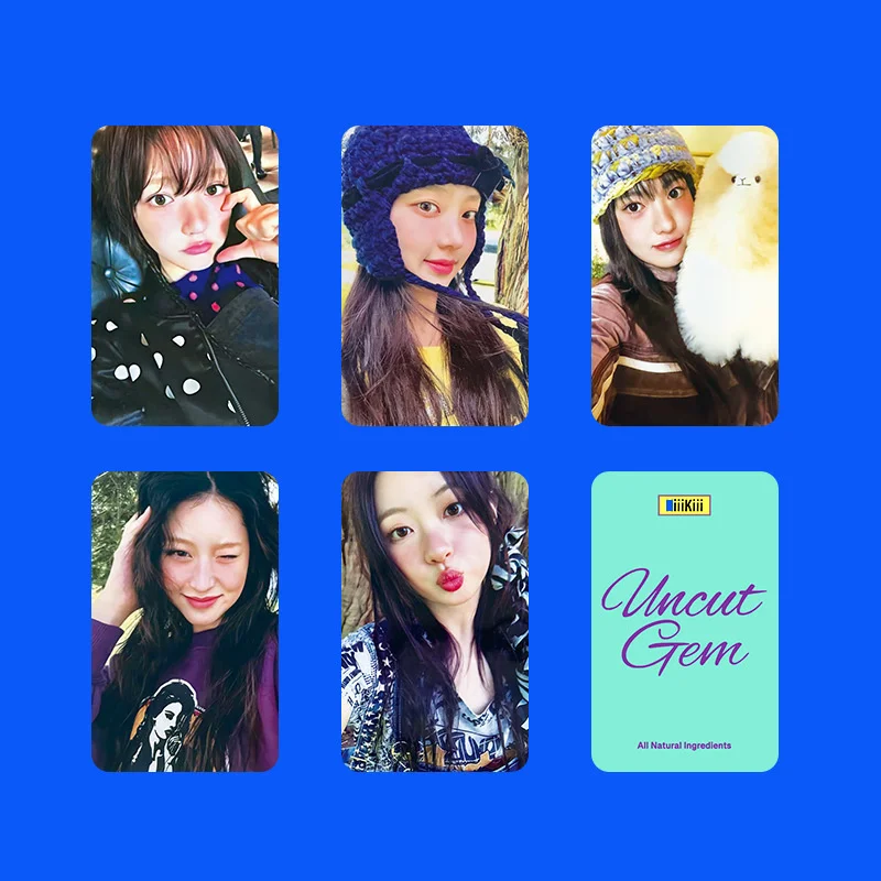 5pcs/set KIIIKIII New Girl Group Debut Special Song Card Collection HAUM KYA JIYU Postcard Girl Collection Card Gift Photo Card
