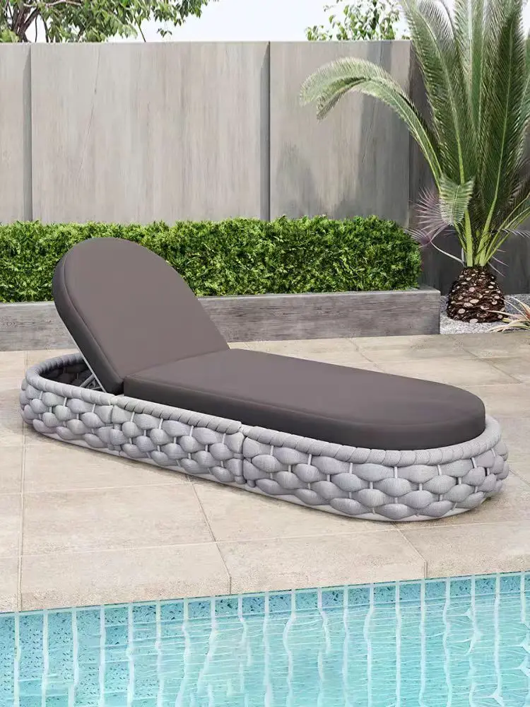 Modern Metal Outdoor Aluminum Adjustable Height Waterproof Cushion Quick Drying Pool Sun Lounger Furniture Patio Outdoor