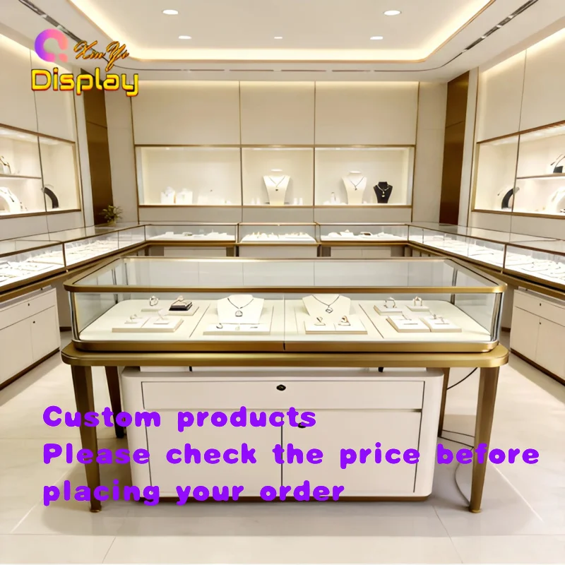 custom.Bespoke Jewelry Tower Display High-Brightness LED Lighting Lockable Base Eco-Friendly Design Luxury Mall Profess