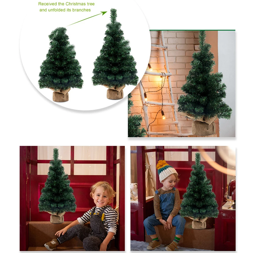 40/50CM Mini Artificial Christmas Tree Decoration Christmas Tree Bare Tree Simulation Desktop Xmas New Year Decoration For Home