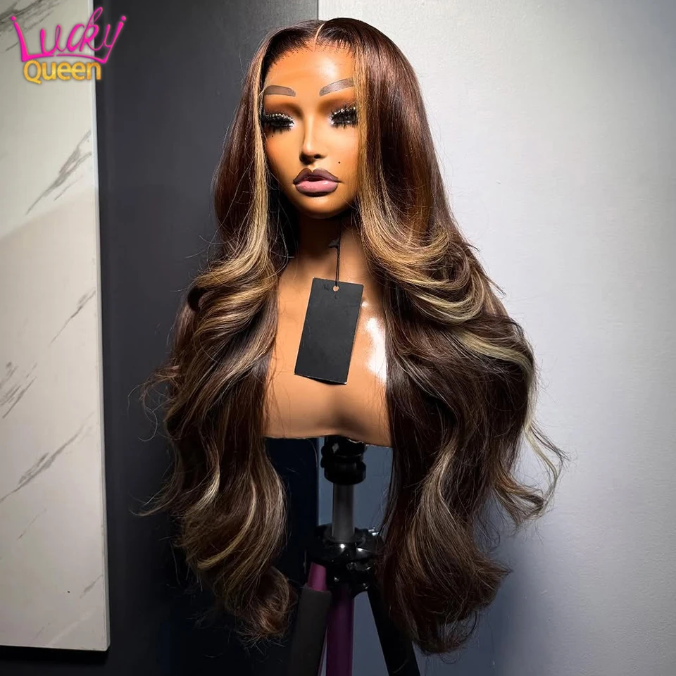 

13x6 Hd Lace Frontl Human Hair Wig 427 Highlight Wig 13x4 Body Wave Lace Front Human Hair Wig For Women Brown Blonde Pre Plucked