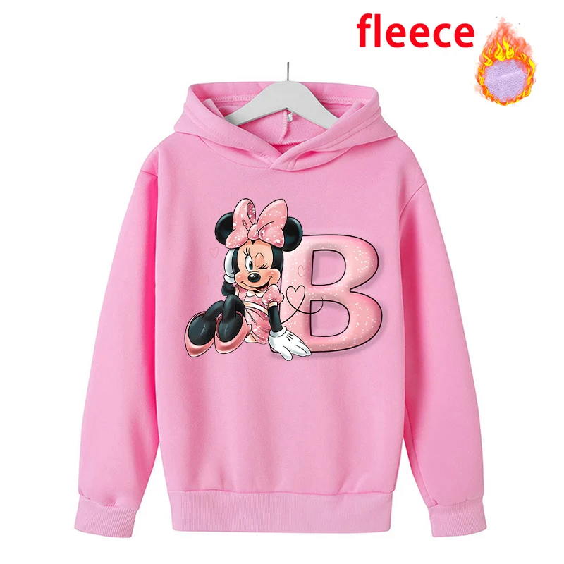 Minnie Mouse Disney Kids Hoodies Sweatshirt Cartoon Anime Winter Oversized Soft Comfortable Sportswear Clothes Birthday Gifts