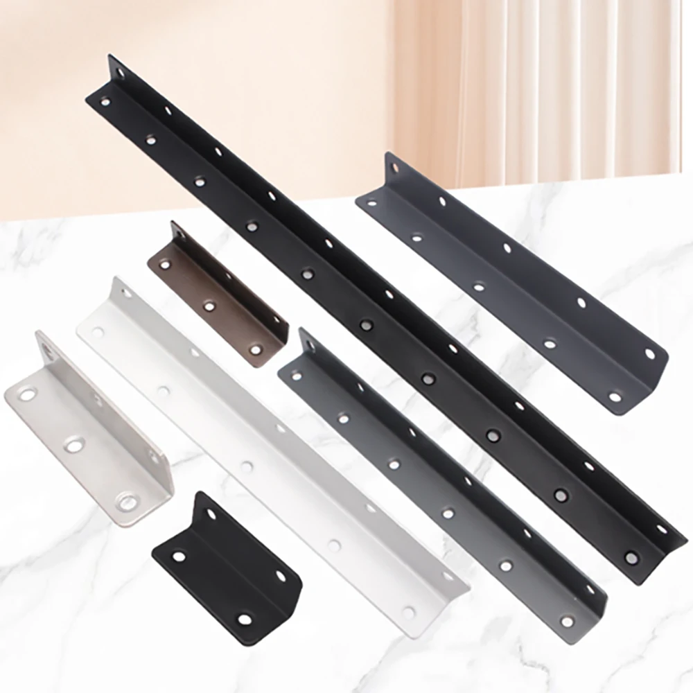 1 pz allunga a forma di L in acciaio inossidabile codice angolare fissatore per mobili 90 gradi addensare staffa ad angolo retto connettore per mobili