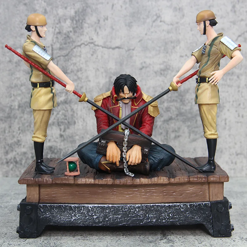 

27cm One Piece Anime Bt Soldier Execution Stand Roger Gk Handmade Statue Model Desktop Decoration Collection Edition Toy Gift