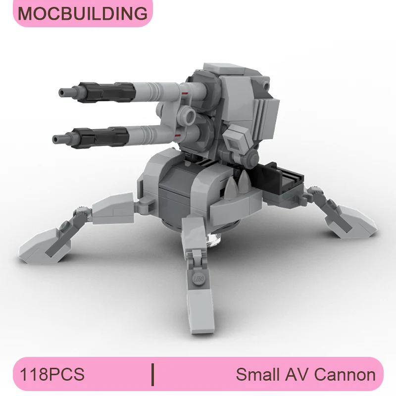 

Конструктор MOC: Модель мини-пушки AV, DIY-набор для сборки, космическая коллекция, развивающие игрушки для демонстрации, креативные подарки, 118 деталей