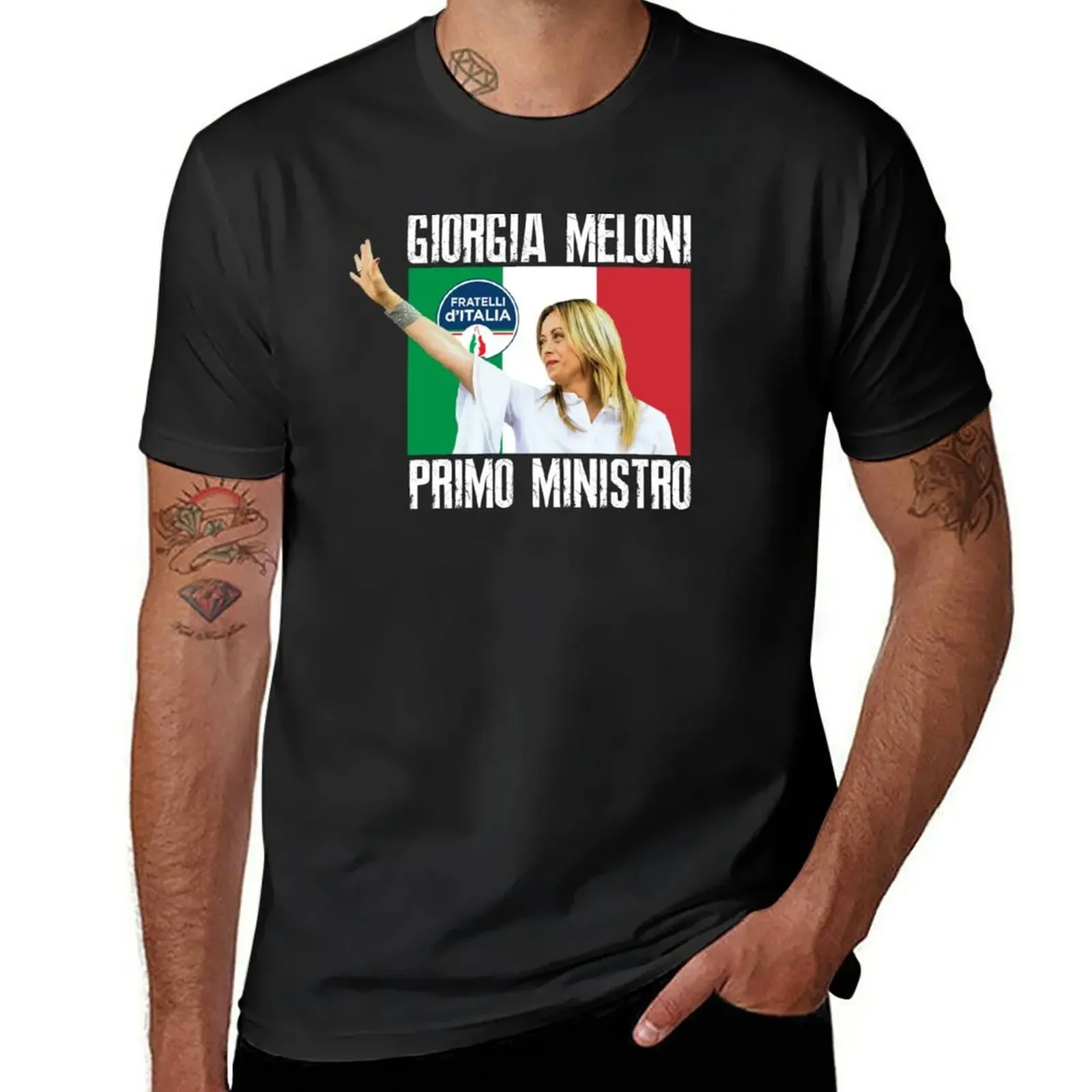 Giorgia Meloni for Italy Prime Minister T-Shirt sports fans graphic shirts cute clothes t shirt men 100℅ cotton