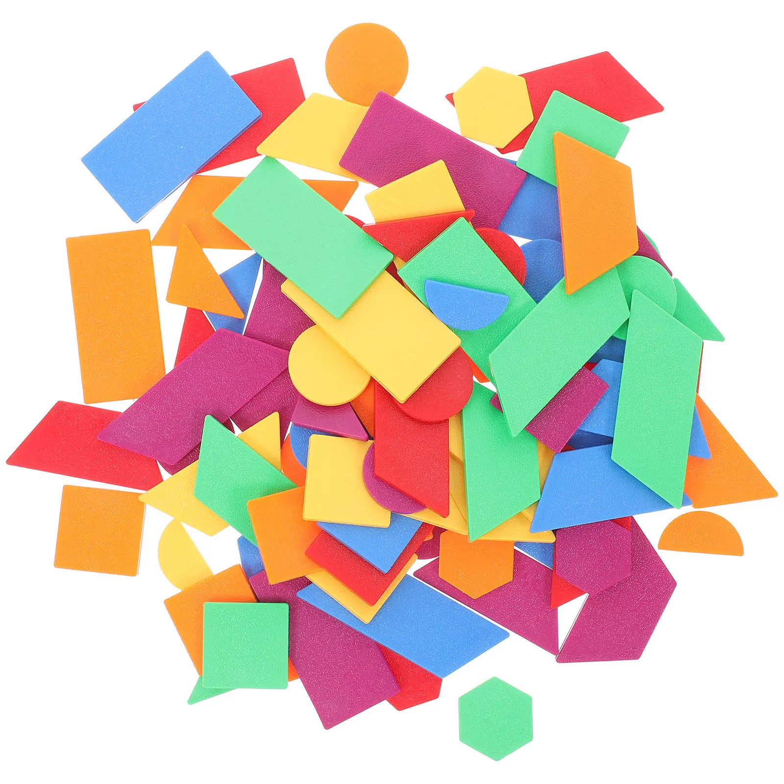 

96Pcs Children's Educational Geometric Shape Puzzle Board Cognitive Learning Activity Pattern Blocks Preschool Toddler Spatial