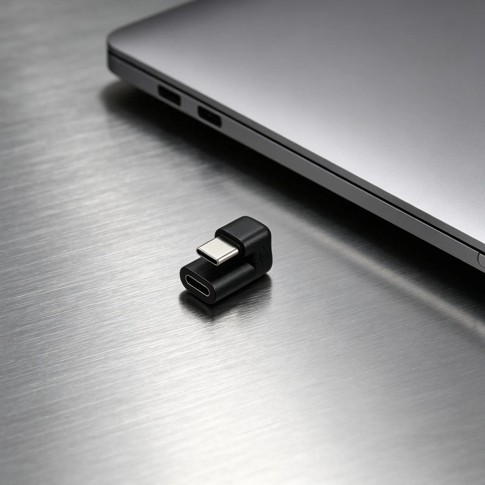 U-Shaped USB C Adapter 180 Degree Male to Female Angle Extender Fast Charging Converter for Laptop Desktop Workstation Metal