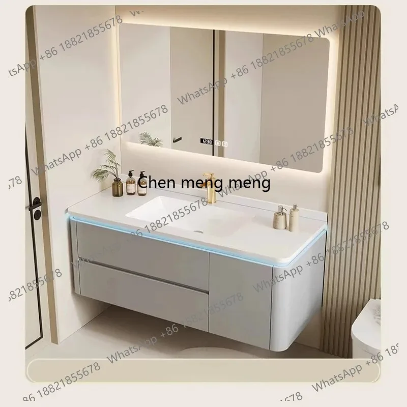 cc182 CC182 Smart bathroom cabinet ceramic integrated basin wash basin hanging home washbasin