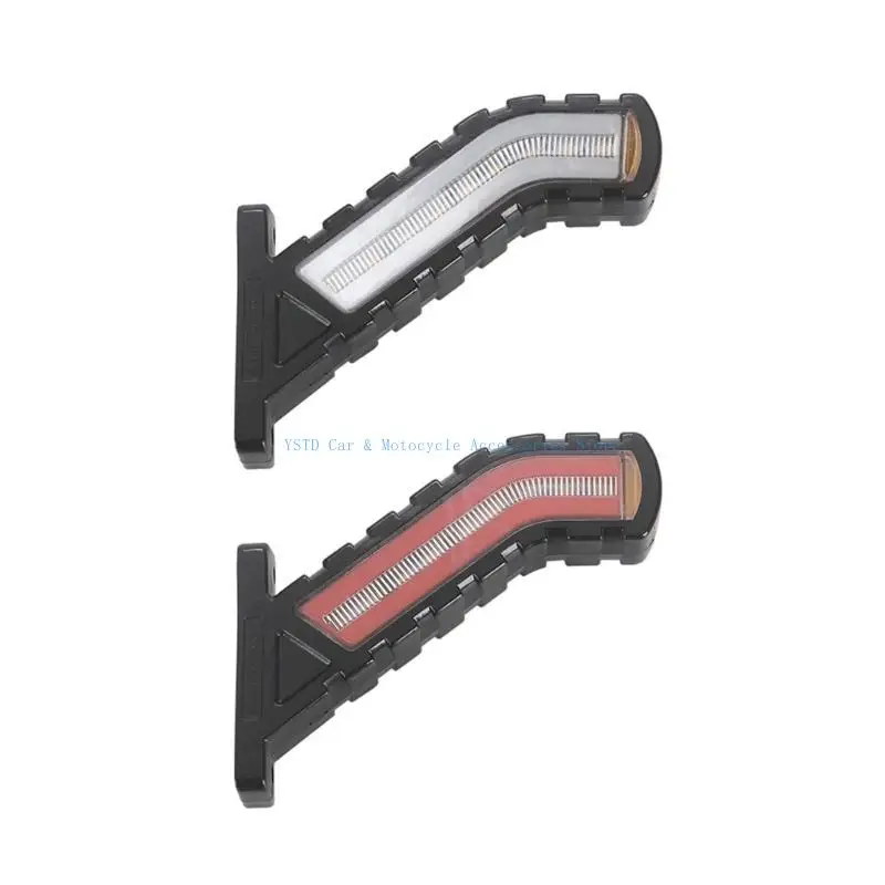 L5BC Clearance Elbow Rubber Light Trailer Truck Position Parking Outline 12V 24V Side Marker Lights Rear Lamps Universal 2pcs