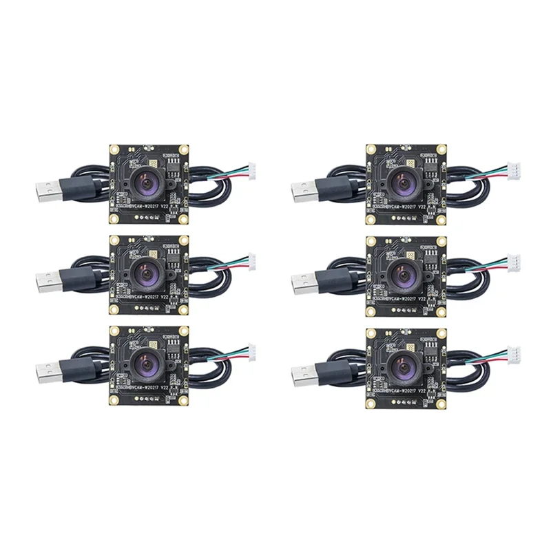 B92B-6Pcs OV9732 100 degrés 1280X720 30Fps Module de caméra pour Autodarts Io avec câble de 2M, taille PCB: 32X32mm, Module de caméra