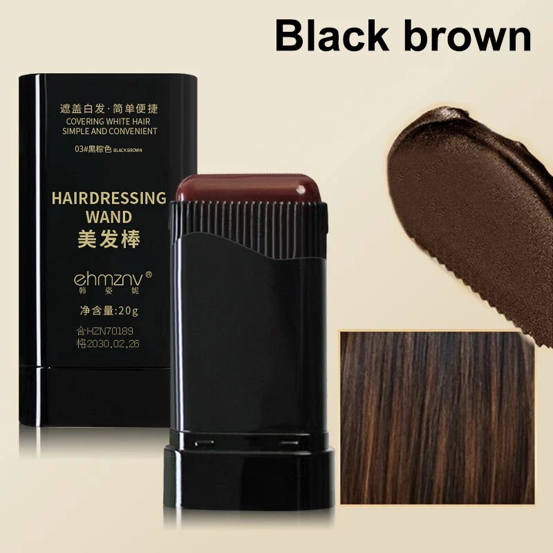 Haarverfstick voor mannen & vrouwen, bedekt snel grijs en wit haar, concealer, haarlijn, direct dekkende haarverfstick applicator