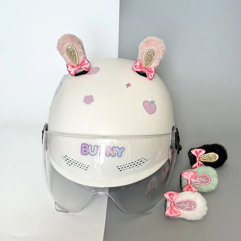 

Motorcycle helmet decoration, cat ear accessories, electric bike skiing helmet, universal rabbit ear cute gift