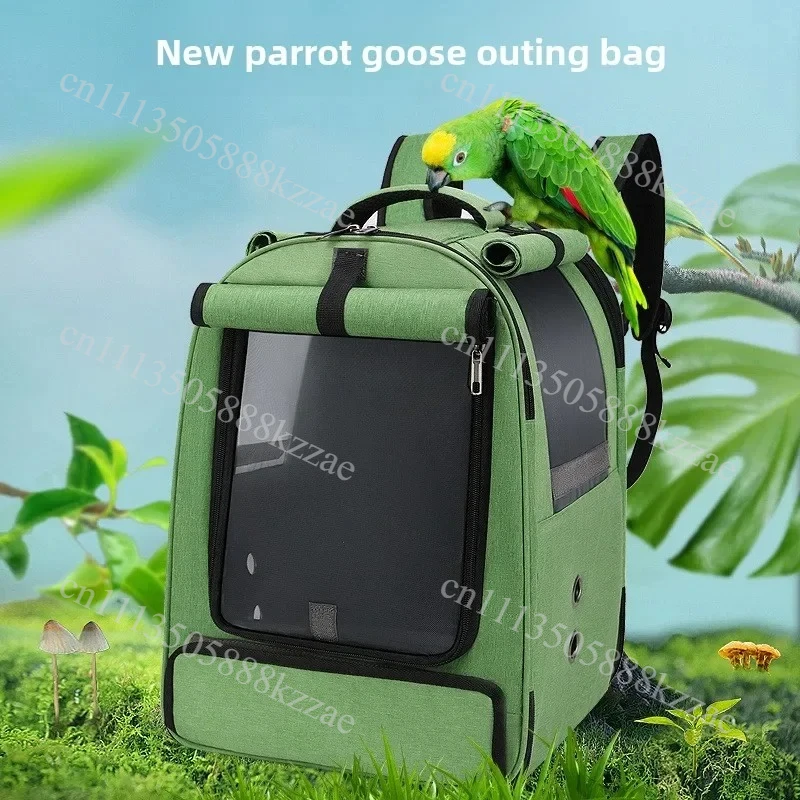New Bird Cage Parrot Cage Double Shoulder Going Out Bird Bag Parrot Bag Breathable Double Shoulder Pet Cat Backpack Cat Carrier