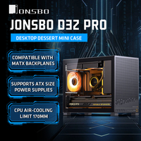 JONSBO D32 PRO Rear Plug Motherboard Desktop PC MATX Gaming Side-Transparent Office Business Case ATX Power 240 Liquid Cooling
