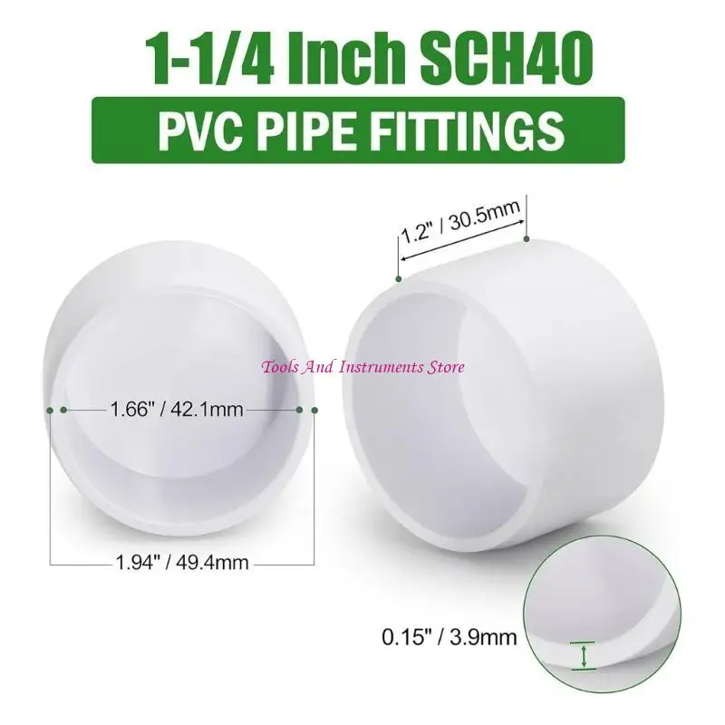 24pcs мебельный класс ПВХ Конечные крышки 3/4 дюйма SCH40 Крышка трубки защитники C7AC