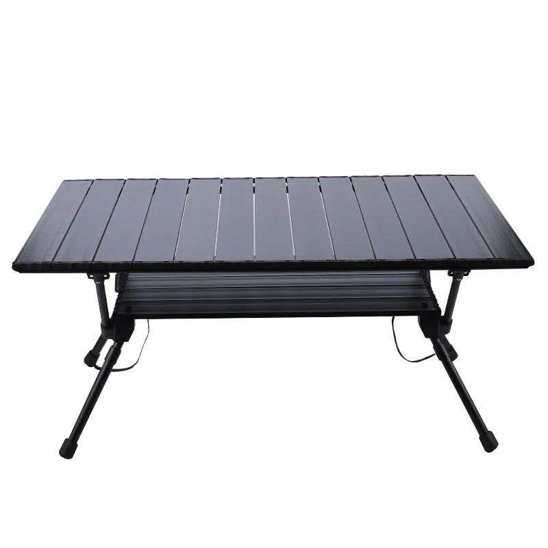 

High Quality Aluminum Alloy Camping Table Double Layer Outdoor Foldable Table