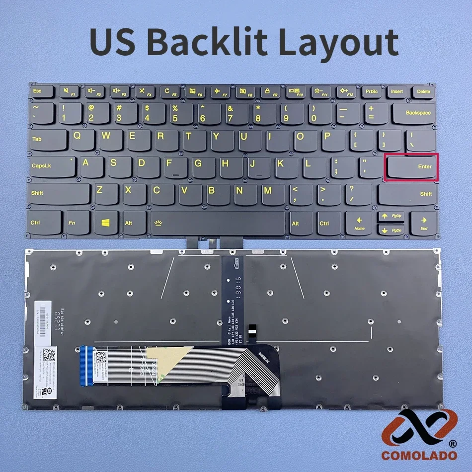 UK US Backlit Keyboard For Lenovo Yoga 730-13IKB 730-13IWL 730-15IKB 730-15IWL Yoga 530-14ARR Yoga 530-14IKB Series