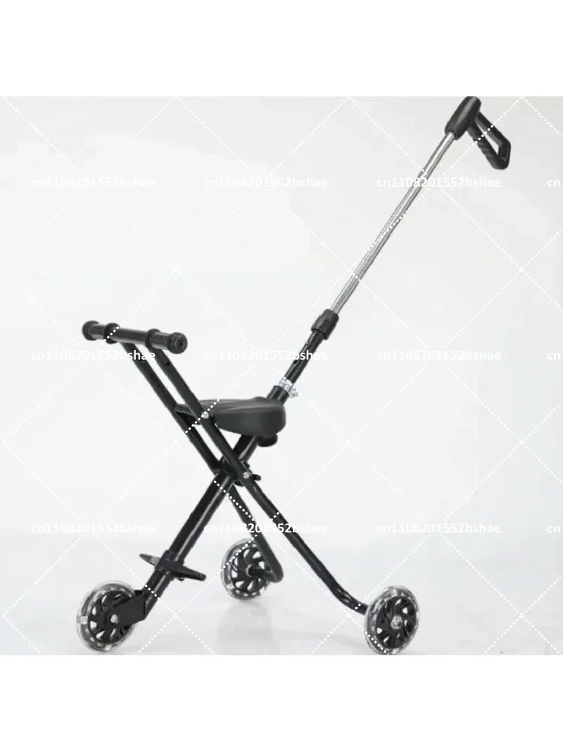 Lightweight Foldable Portable Kids Travel Cart Outdoor Sliding Stroller for 6-12 Years Old - Easy to Carry And Use