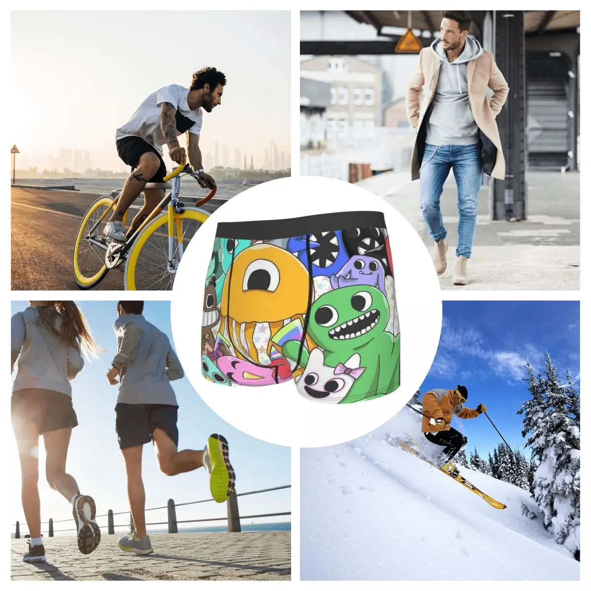 Calzoncillos Boxer cortos de dibujos animados Garten Of Banban, ropa interior cómoda para hombre, regalos para novio