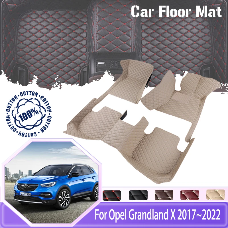 

Car Floor Mats For Opel Grandland X 2017~2022 5 Seater Anti-dirt Pads Car Mats Luxury Carpet Tapetes Para Carro Car Accessories