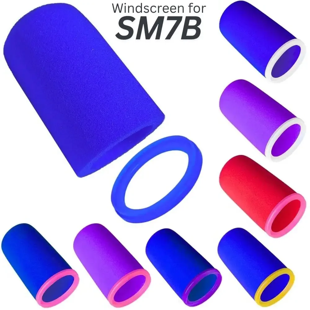 

SM7b Windscreen Foam with Retainer Ring for Shure SM7B, MV7, SM7dB Mic Cover, Pop Filter for Podcast