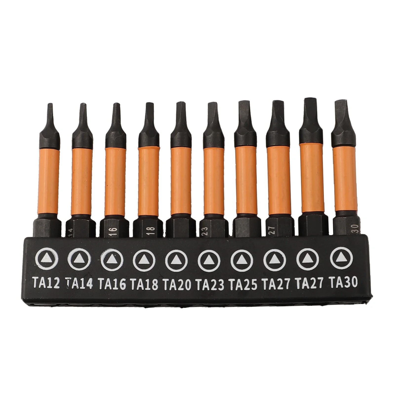 10 ชิ้นสามเหลี่ยมชุดหัว 1/4 นิ้ว Hexagon Shank ไขควง Bit Quick Change Magnetic Driver Bits Anti Slip เครื่องมือ