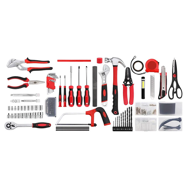 

Comprehensive 325-Piece Hand Tools Set Carbon Steel Multi Tool Kit for Mechanics 1-Year Warranty Household Toolbox with Box