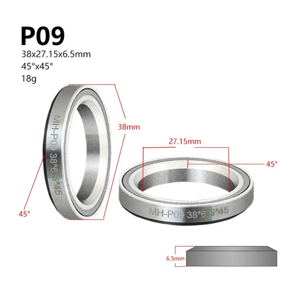 Bike Headset Bearings 1.5 1 1/8inch 45/36 Angle Bicycle Part 38/39/41/44/49/52mm Headset Repair MTB Road Bicycle Parts