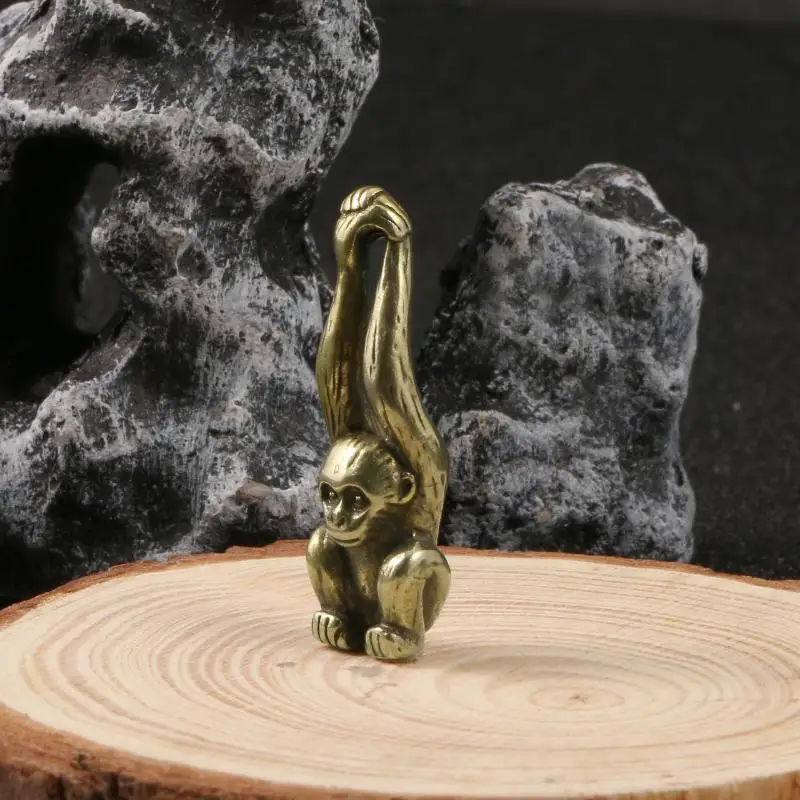 Monkey Figurine Animal Statue Ornament Home Office Desk Decor Alloy Monkey Figurine Animal Statue Ornament Home