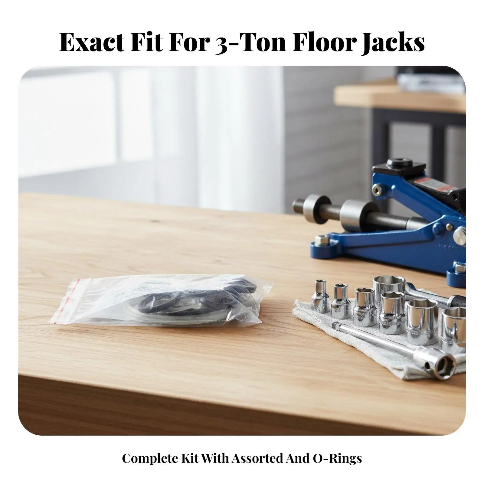 O Ring Hydraulic Jack Seal Kit Reliable Repair Gasket for 3 Ton Horizontal Floor Jacks Maintenance Convenience