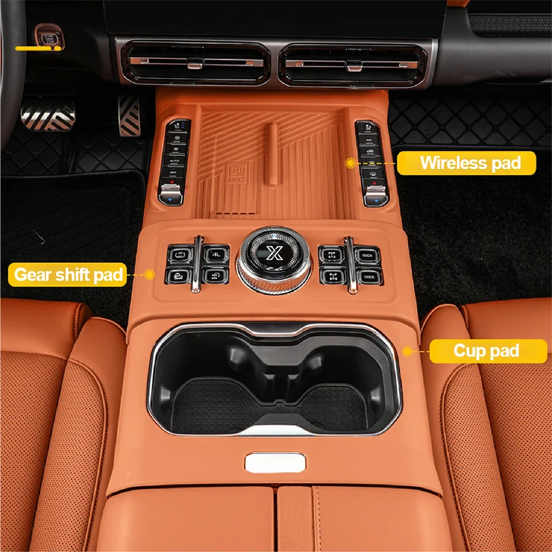 For Jetour G700 2025+ All-inclusive Wireless Charging Silicone Mat Water Bottle Anti-slip Mat Interior Upgrade Car Accessories