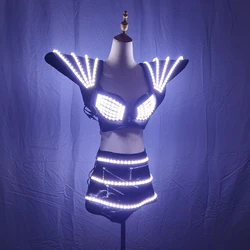LED Costumes Suits for Evening Party, Clothes Bra for Evening Party, Performance Supplies, LED Girl Bra with Light Effects, Holi