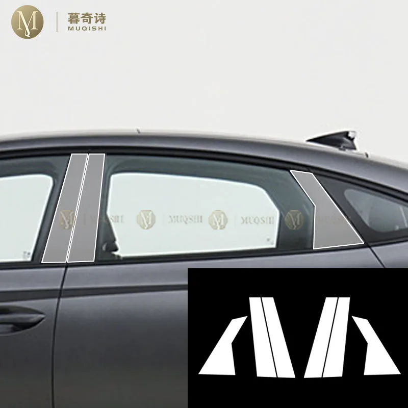 عمود سيارة B/C مضاد للخدش PPF/TPU طبقة رقيقة واقية شفافة/ألياف الكربون ملصق لشركة هيونداي سوناتا 2020-2024 #2