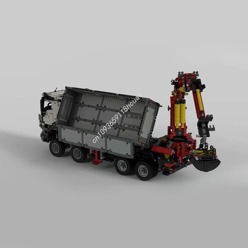 3132 個 MOC リアクレーン技術エキスパートビルダーモデルビルディングブロッククリスマスギフト建設アイデアレンガのおもちゃ子供の誕生日