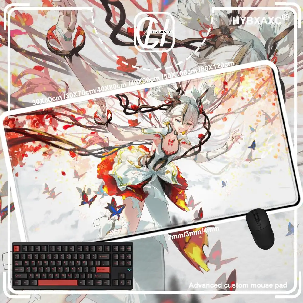 Large 90X40 Kawaii Hot Cool Pretty Girl Camellya Popular Cool Wuthering Waves Gaming Mouse Pad XXL Keyboard Laptop Table PC Mat