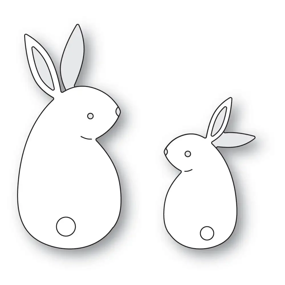 

Bunny Duo Metal Cutting Dies DIY Scrapbooking Paper Craft Handmade Make Album Card Punch Embossing Template Easter2024 New